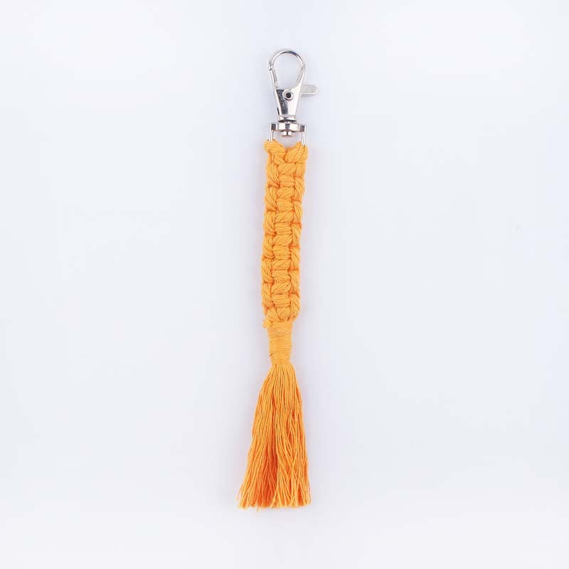 Wholesale Hand Woven Cotton Lanyard Keychain